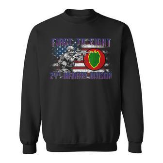 24Th Infantry Division 24 Id First To Fight Victory Division Sweatshirt | Mazezy