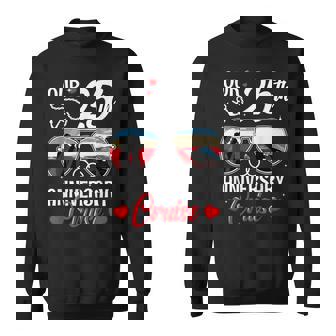 25th Wedding Anniversary Cruise Vacation Husband Wife Couple Sweatshirt Unisex | Mazezy