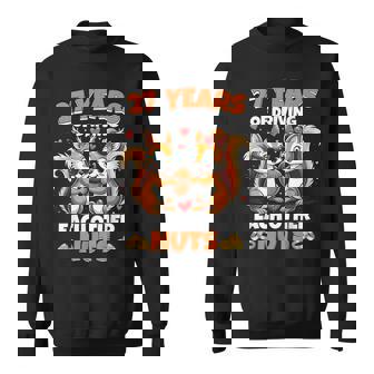 27th Wedding Anniversary 27 Years Of Driving Each Other Nuts Sweatshirt Unisex | Mazezy