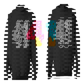41 Ice Cream Drip Meme Forty One Four Gen Alpha Slang Sweatshirt | Mazezy