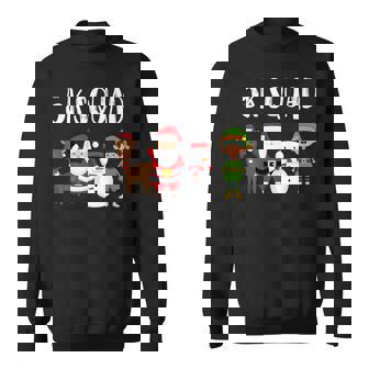 5K Squad Running Christmas Santa Reindeer Elf Snowman Runner Sweatshirt | Mazezy