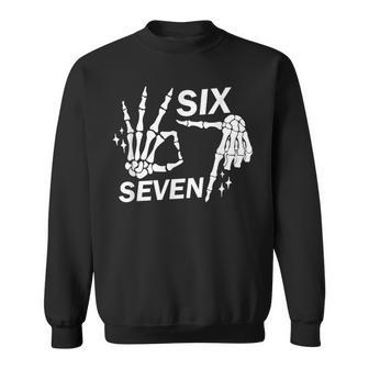 6 7 Skeleton Hands Halloween Sweatshirt - Thegiftio UK