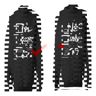 6-7 Meme Nice Naughty 67 Christmas Brain Rot Santa Sweatshirt | Seseable CA