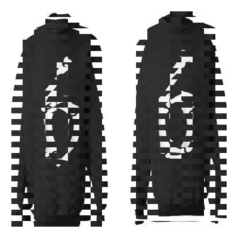 6 Number Six Bones Graphic School Halloween Matching Sweatshirt | Mazezy