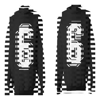 6 Number Six Team Sports Graphic Varsity Matching Sweatshirt | Mazezy