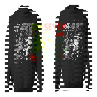 67 Green Hands Christmas Six Seven Meme Brainrot Xmas Sweatshirt - Monsterry