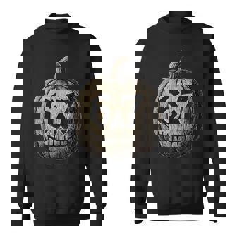 67 Halloween Pumpkin 6 7 Meme Brain Rot Six Seven N Boys Sweatshirt - Monsterry