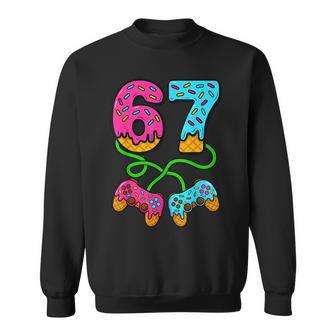67 Ice Cream Drip Meme Gamer Six Seven Gen Alpha Slang Sweatshirt - Thegiftio UK