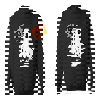 67 Meme Humor 6-7 Sixseven Ghost Halloween Sweatshirt - Seseable