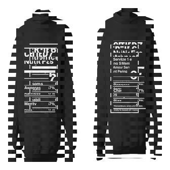 67 Meme Nutrition Facts Six Seven Gen Alpha Z Sweatshirt - Monsterry