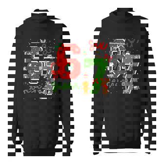 67 Six Seven 6 7 Meme Custome Couple Christmas Matching Sweatshirt - Monsterry