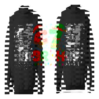 67 Six Seven Bruh 6 7 Meme Christmas Boys Santa Elf Sweatshirt | Seseable CA