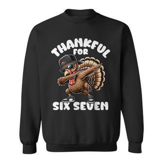 67 Thanksgiving Six Seven Meme Brainrot Turkey Boys Sweatshirt - Thegiftio UK