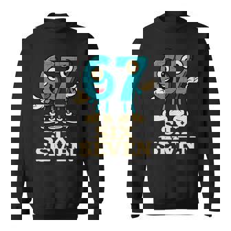 67 シックスセブン 6-7 面白いイタリアンブレインロットスラングゲームミーム 長袖tシャツ スウェットシャツ - Kawaiitshirt