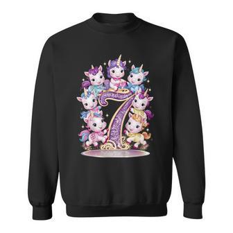 7° Compleanno Unicorno Bambine 7 Anni Unicorno Felpa - Novitaregali