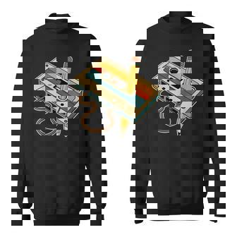 80S 90S Retro Party Costume Nostalgia Cassette Tape Pencil Sweatshirt | Seseable UK