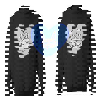 90S Y2k Cheeky Cat In Heart Sweatshirt - Thegiftio