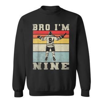 9Th Birthday Ice Hockey Boy 9 Year Old Hockey Player Sweatshirt - Thegiftio UK