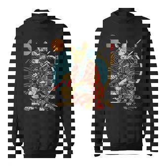 Adorable Chatphynx Mignon Japonais Animetuffamourai Cat Ninja Manche Longue Sweater e - Cadeauxyz