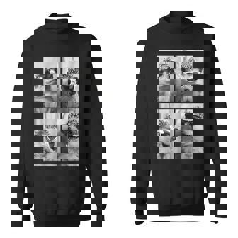 Adorable Hedgehog Sunglasses Animal Photo Forest Animal Sweatshirt | Mazezy