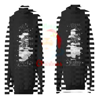 African American Santa Christmas Cool Black X-Mas Sweatshirt | Seseable UK