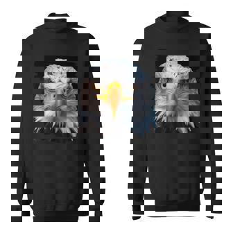 Alder Weißkopfseeadlerogeltein Adler Damen Kinder -Chwarz Kurzarm Klassisch Wildlife Tierdruck Eu Crew-Ausschnitt Pull-On Klassische Passform Imported Sweatshirt - Seseable