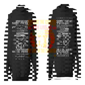 American Flag Vintage Support The Country You Live In Sweatshirt - Thegiftio