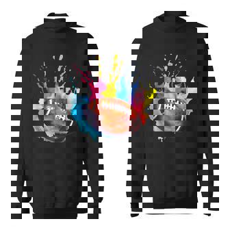 American Football Rugby Ball Watercolor League Player Fan Tank Top Sweatshirt Unisex | Mazezy