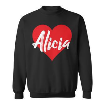Amo A Alicia Primer Nombre Yo Corazón Camisa de entrenamiento - Regaloses