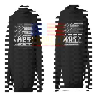 Andretti Last Name Andretti Name American Flag Sweatshirt - Monsterry