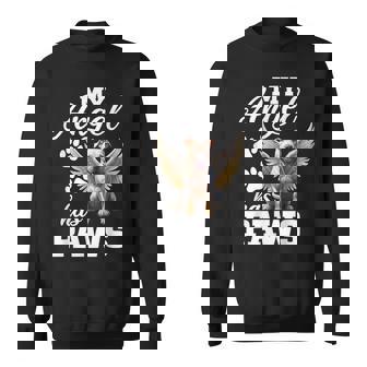 My Angel Has Paws Pitbull Memorial Dog Angel Wings Sweatshirt - Monsterry