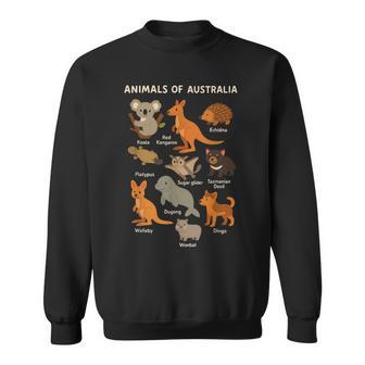 Animals Of Australia Educational Aussie Australian Animal Sweatshirt | Mazezy