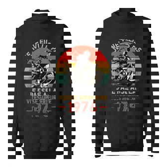 Anniversaire 49 Ans Motard Née En 1976Intage Moto Biker Sweater e - Cadeauxyz