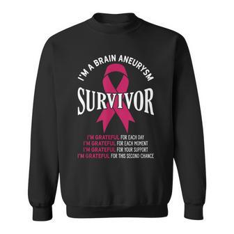 Aortic Brain Aneurysm Awareness I'm Brain Aneurysm Survivor Sweatshirt - Thegiftio UK