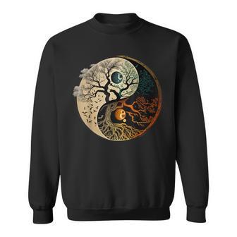 Arbre Deie Bouddhistepirituel Yin Yang Sweater e - Cadeauxyz