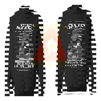 Arches National Park Retro Hiking & Camping Lover Sweatshirt Unisex | Mazezy