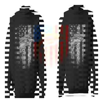 Art On Back American Usa Flag Trout Fish Fishing Sweatshirt | Mazezy