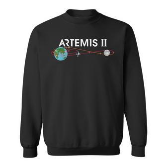 Artemis 2 Route Map Sls Rocket Launch Mission To The Moon Sweatshirt - Thegiftio