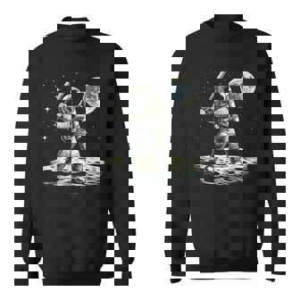 Astronaut Baseball In Space Sweatshirt | Mazezy