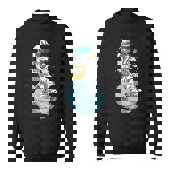 Astronaut Playing Mandolin Country Music Bluegrass Sweatshirt - Monsterry