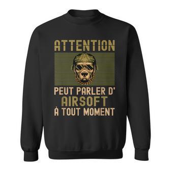 Attention Airsoft Airsofter Bille Humouroft Airlogan Fan Sweater e - Cadeauxyz