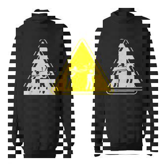 Attention Joueur De Trombone Cadeau Noir Coupe Classique Manche Courte Musical-Instrument- Homme Adulte Sweater e - Cadeauxyz