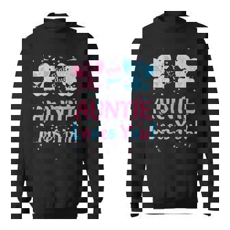 Auntie Gender Reveal Elephant Pink Blue Matching Family Aunt Sweatshirt - Thegiftio