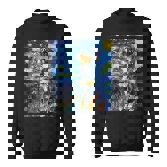 Australian Shepherd Dog Van Gogh Style Starry Night Sweatshirt | Mazezy