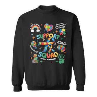 Autism Awareness Autism Support Squad Family Heart Puzzle Sweatshirt - Thegiftio UK