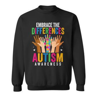 Autism Embrace The Differences Autistic Autism Awareness Sweatshirt - Thegiftio UK