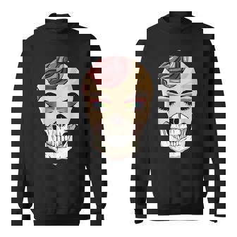 Avant Garde Aesthetic Gothic Skull Goth Hippie Sweatshirt Unisex | Mazezy
