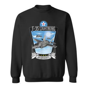 Avion Américain Chasseur Furtif F35 Lightning Sweater e - Cadeauxyz