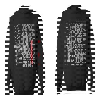 Awesome Dads Have Daughters Beards And Guns Fathers Day Dad Sweatshirt - Monsterry