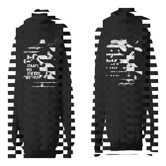 B-17 Flying Fortress Ww2 Heavy Bomber Aircraft Blueprint Sweatshirt | Mazezy